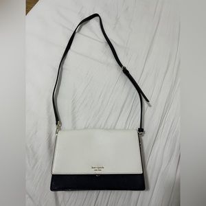 Kate spade black white pink crossbody bag